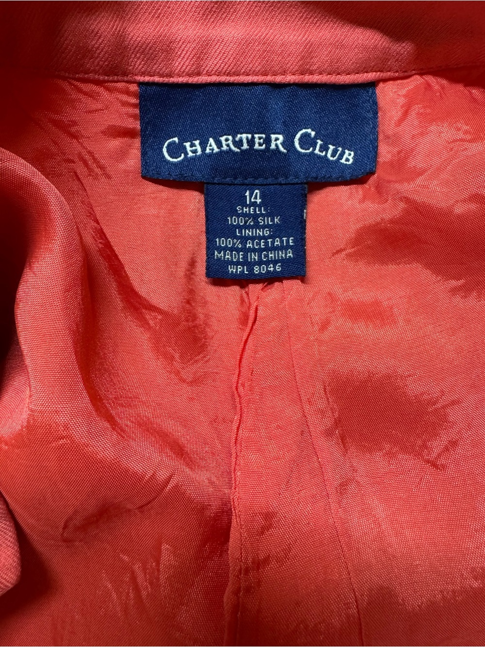 Charter Club Orange Sleeveless Button-Front Vest - Picture 8 of 9